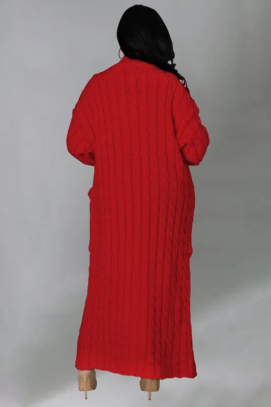 Vibrant Maxi Sweater Cardigan