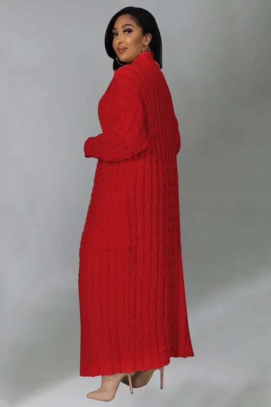 Vibrant Maxi Sweater Cardigan