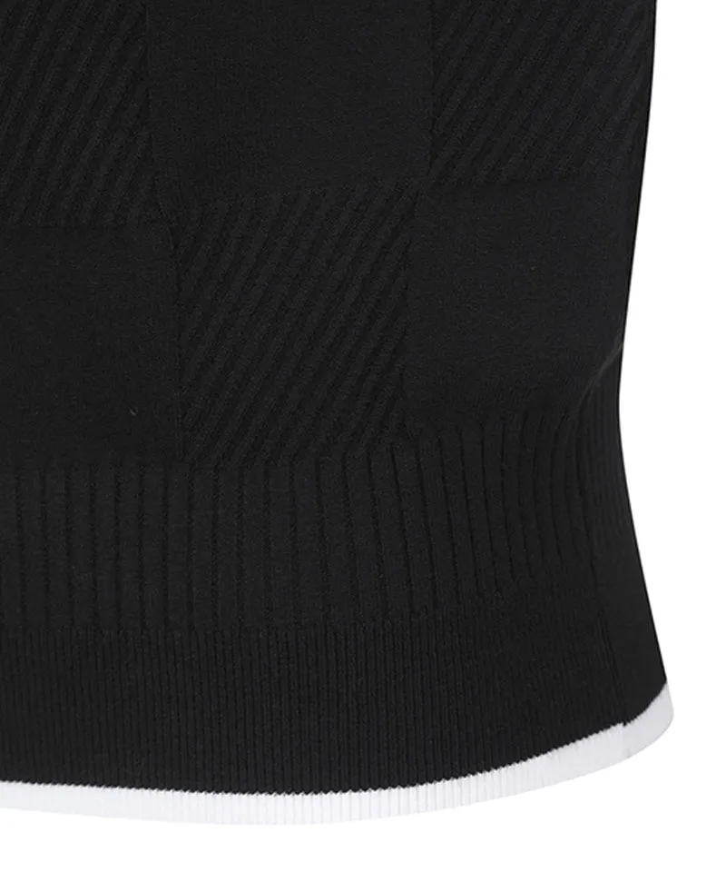 Vice Golf Atelier Women's Checker Board JQD Knit Vest - Black