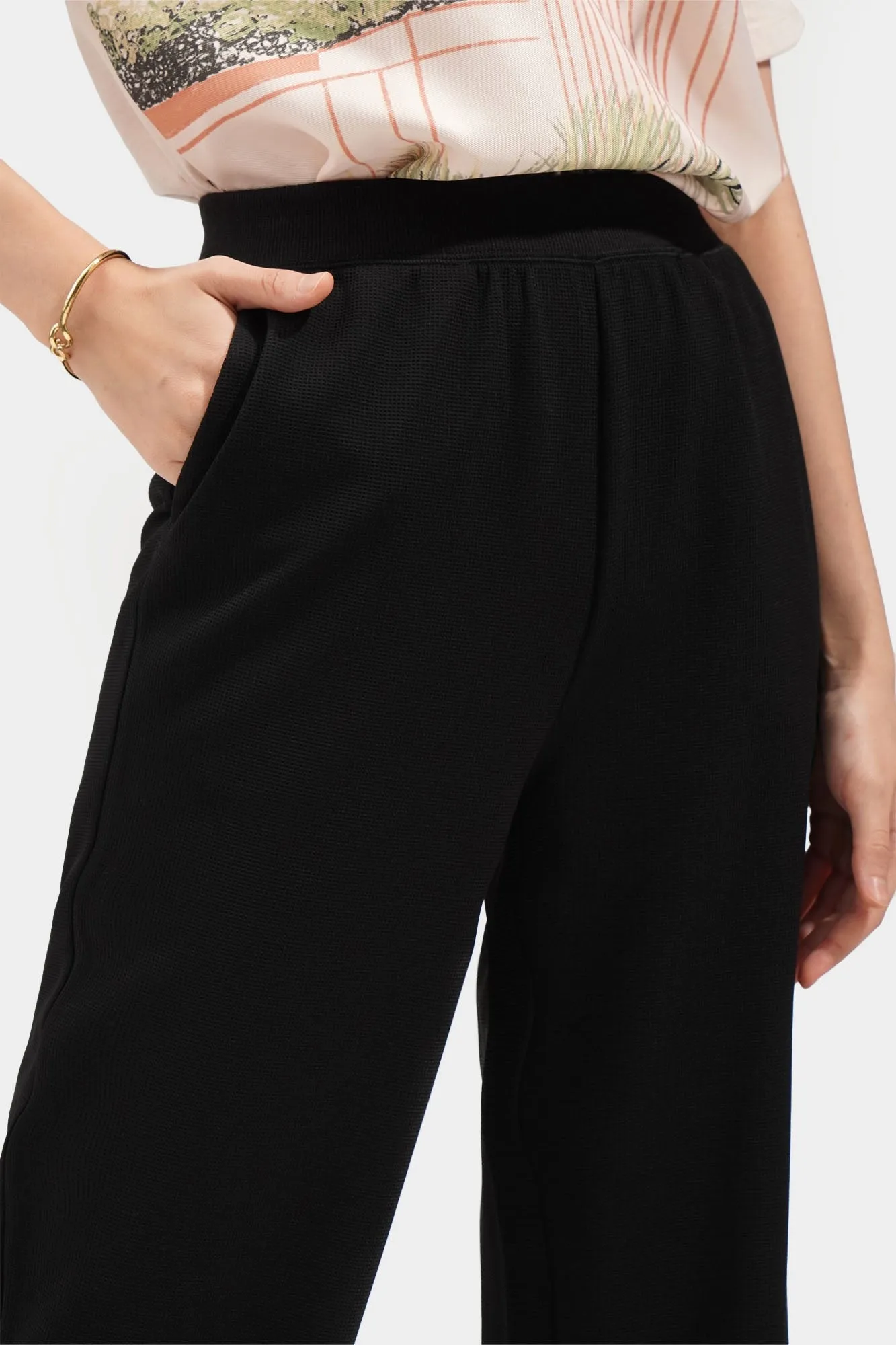 Waffle Straight Trousers