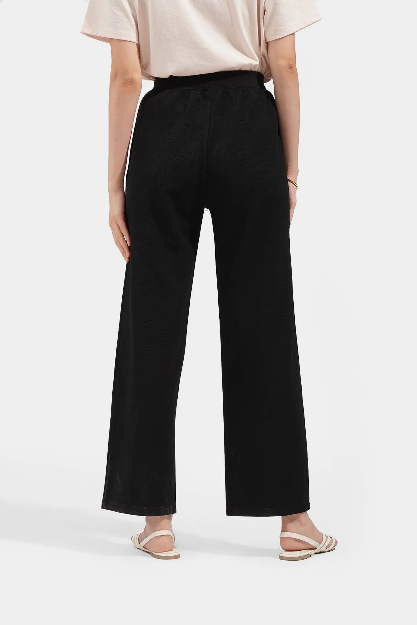 Waffle Straight Trousers