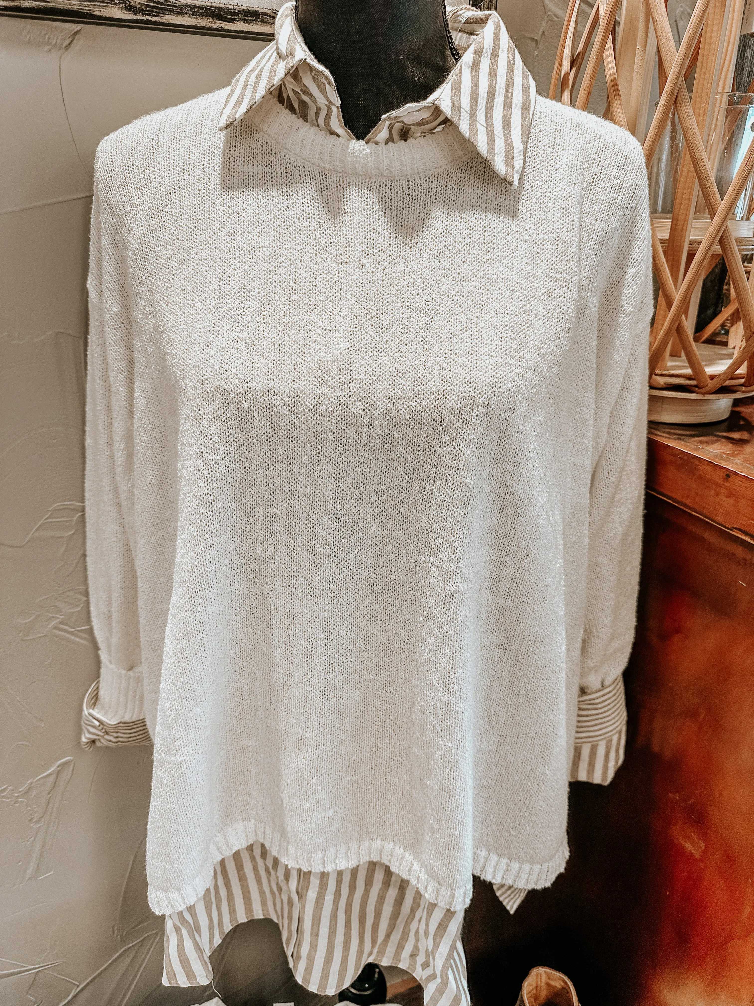 White Crewneck Sweater