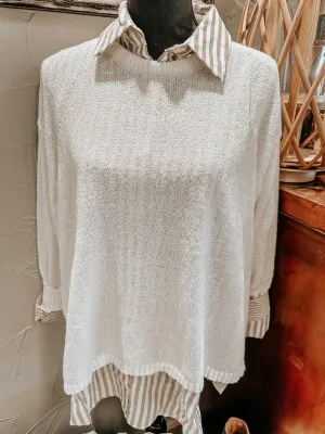White Crewneck Sweater