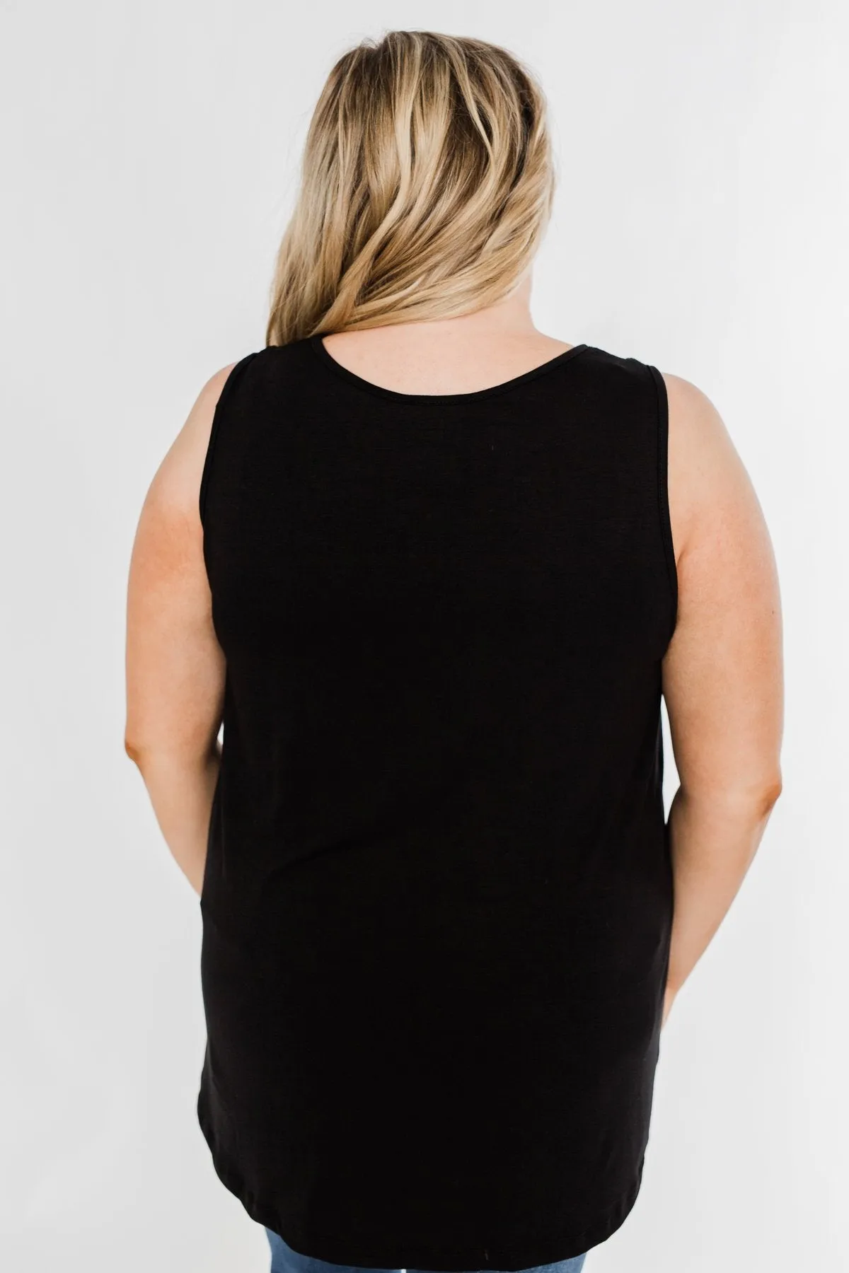 Wide Open Spaces Tank Top- Black