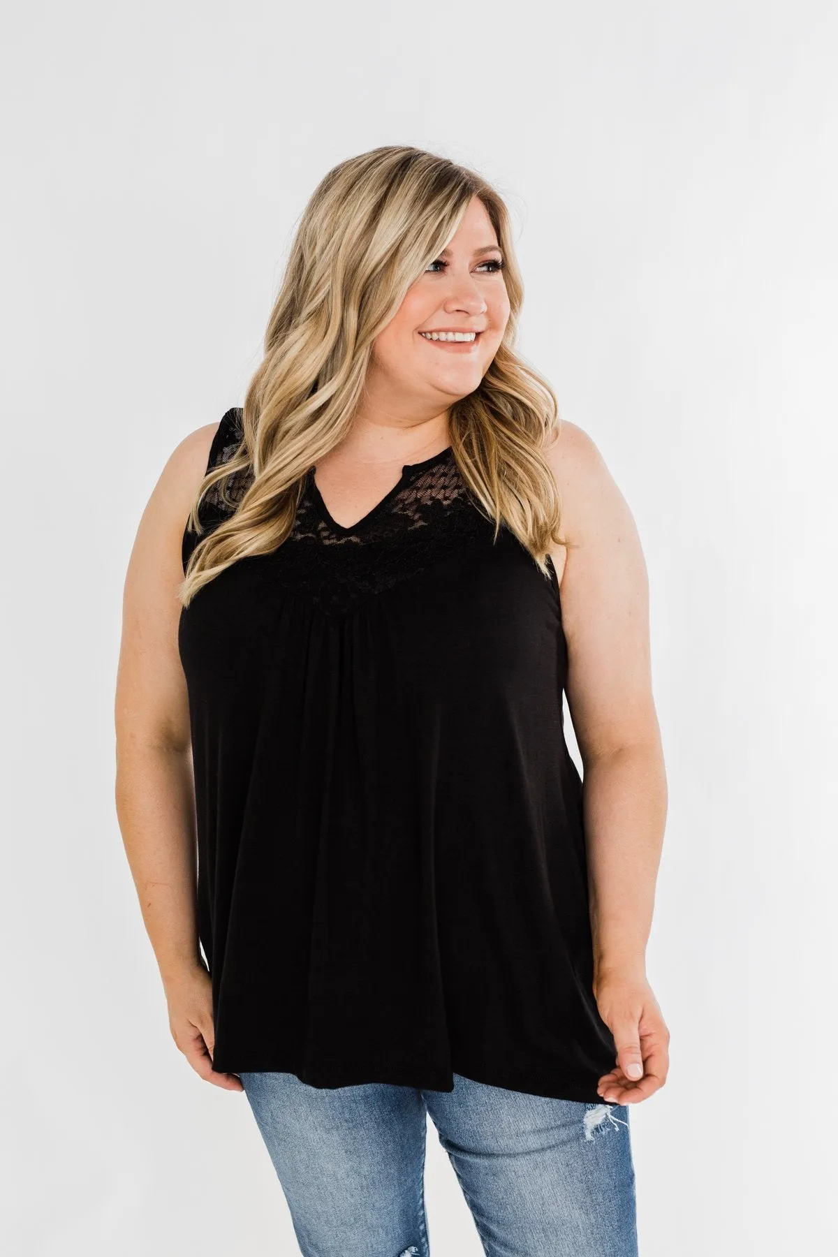 Wide Open Spaces Tank Top- Black