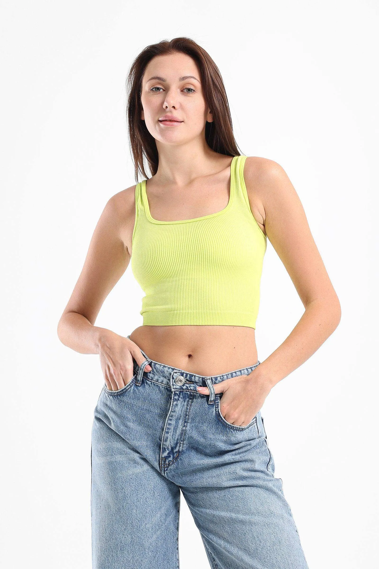 Wide Strap Crop Top