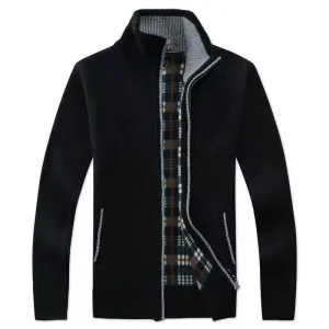 Winter Sweater Men Cardigan Velvet Thick Casual Tops Loose Warm Fashion Clothing Sweater for Men