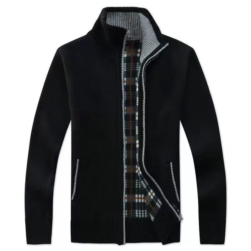 Winter Sweater Men Cardigan Velvet Thick Casual Tops Loose Warm Fashion Clothing Sweater for Men