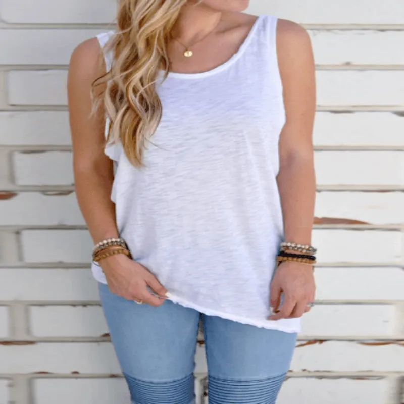 Women Sleeveless Backless Top