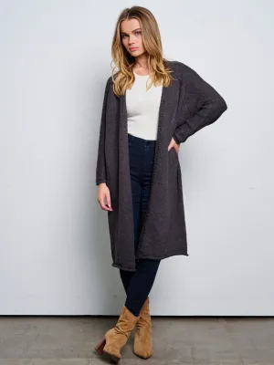 WOMEN'S LONG SLEEVE OPEN FRONT CARDIGAN