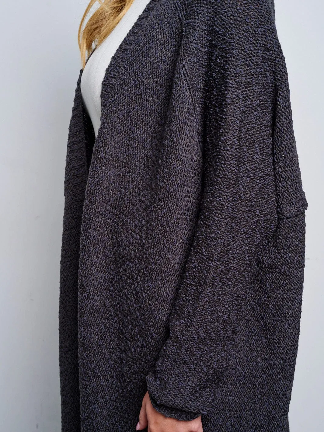 WOMEN'S LONG SLEEVE OPEN FRONT CARDIGAN