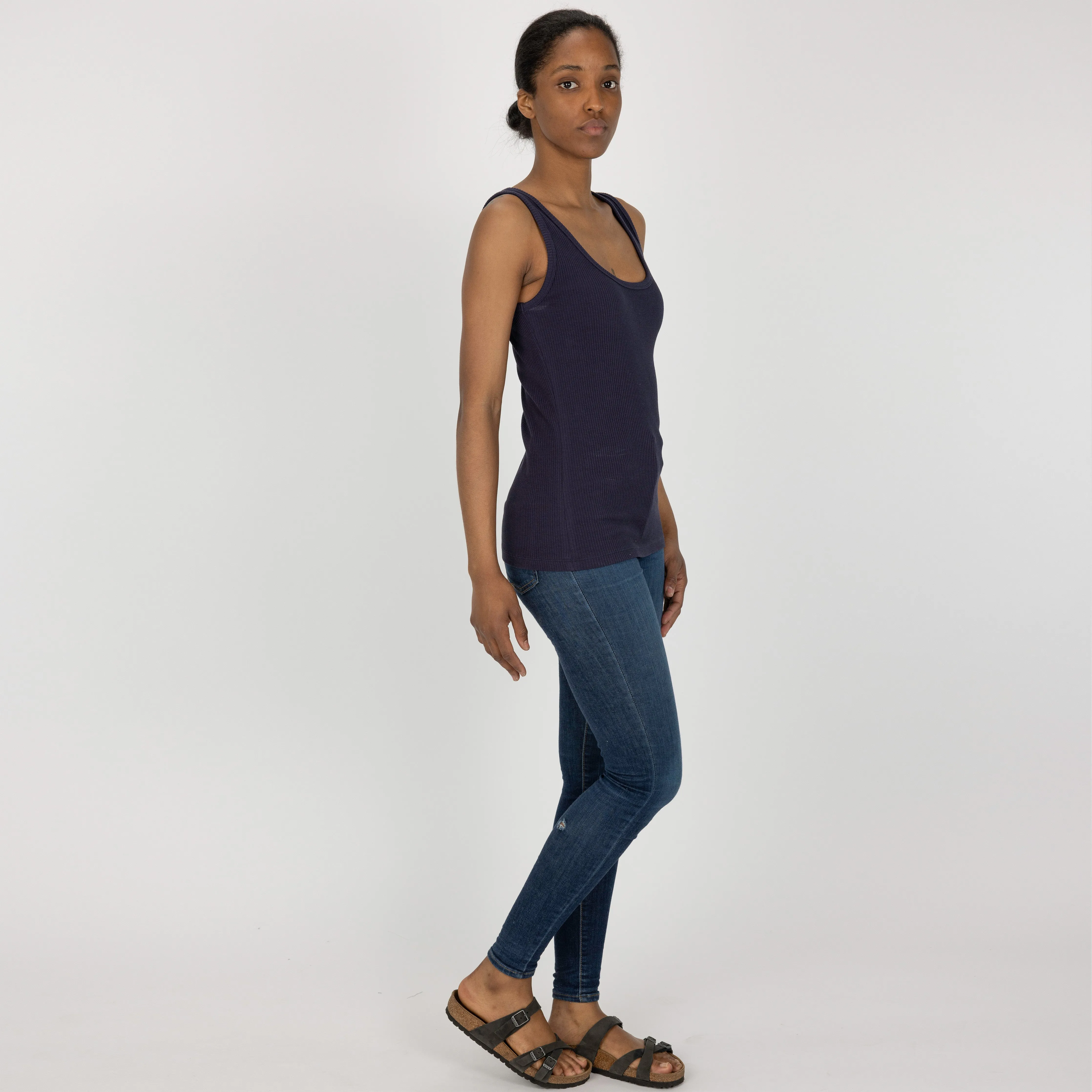 Womens "Chunky" Cotton/Spandex Rib Tank - Salute