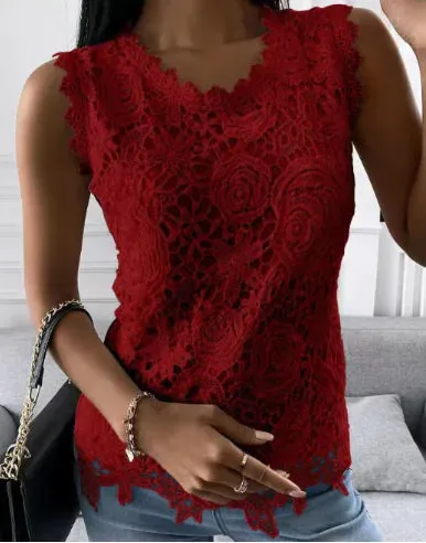 Women's Summer Lace Vest Tops