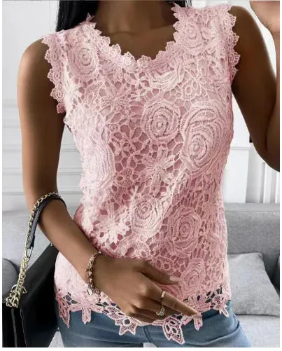 Women's Summer Lace Vest Tops