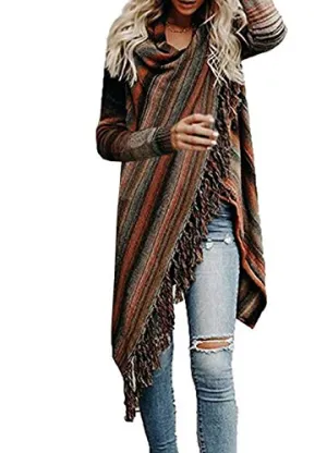Women's Tassel Cardigan, Speckled