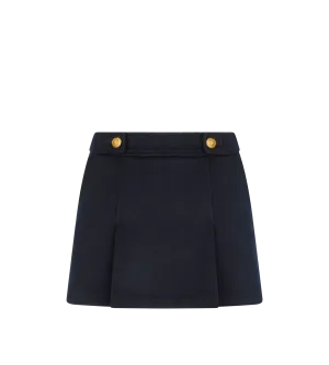 Wool And Cashmere Blend Pleated Mini Skirt