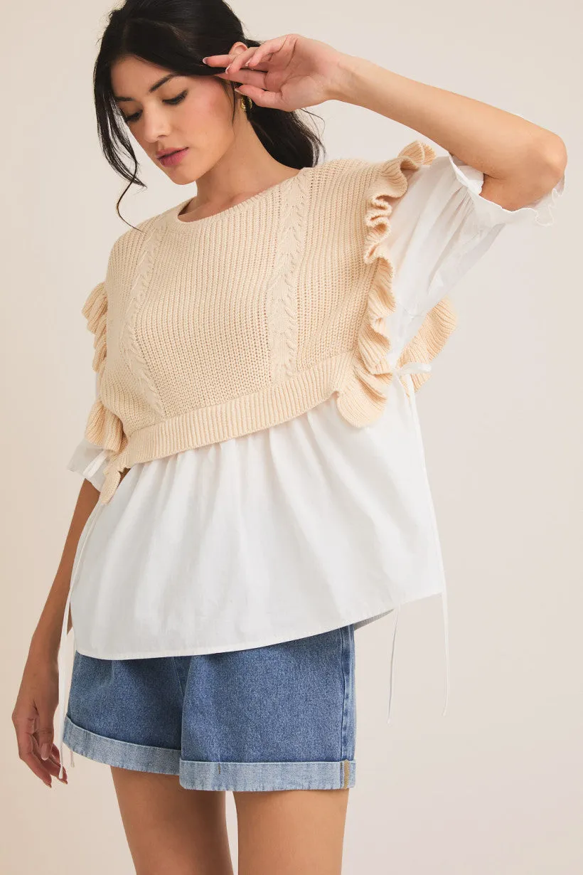 Woven Mix Top