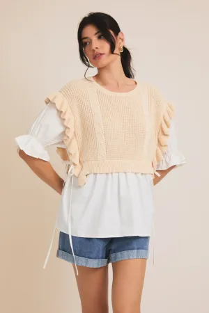 Woven Mix Top