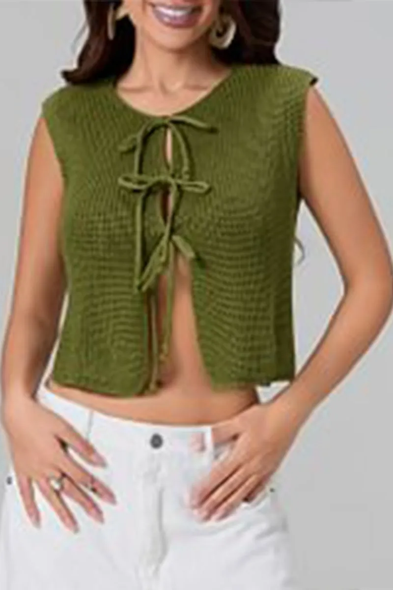 WR3255 Knitted Sleeveless Vest