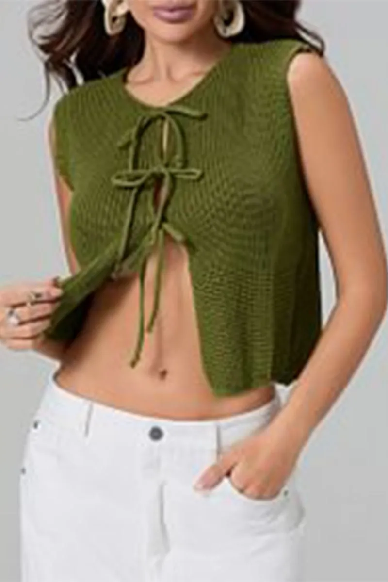 WR3255 Knitted Sleeveless Vest