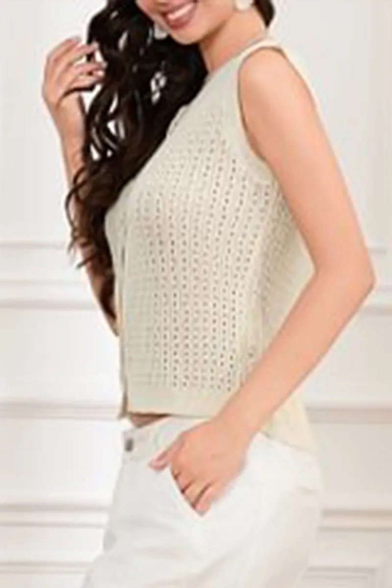 WR3257 Crochet Vest Top