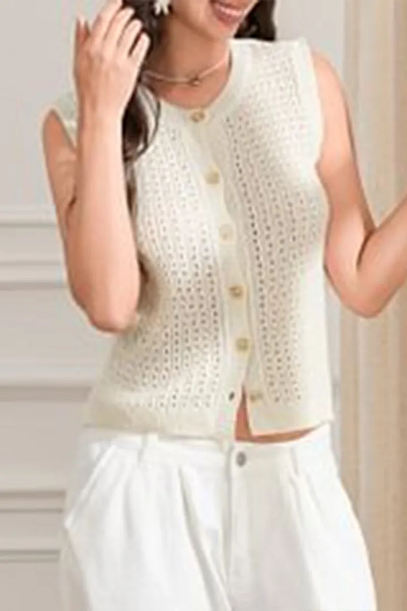 WR3257 Crochet Vest Top