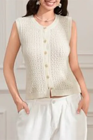 WR3257 Crochet Vest Top