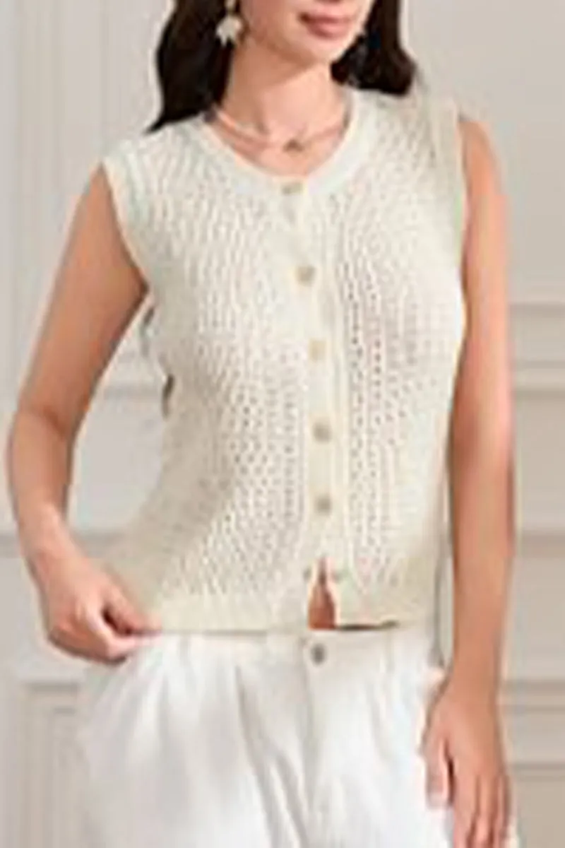 WR3257 Crochet Vest Top