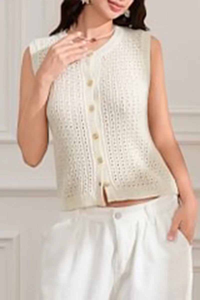 WR3257 Crochet Vest Top