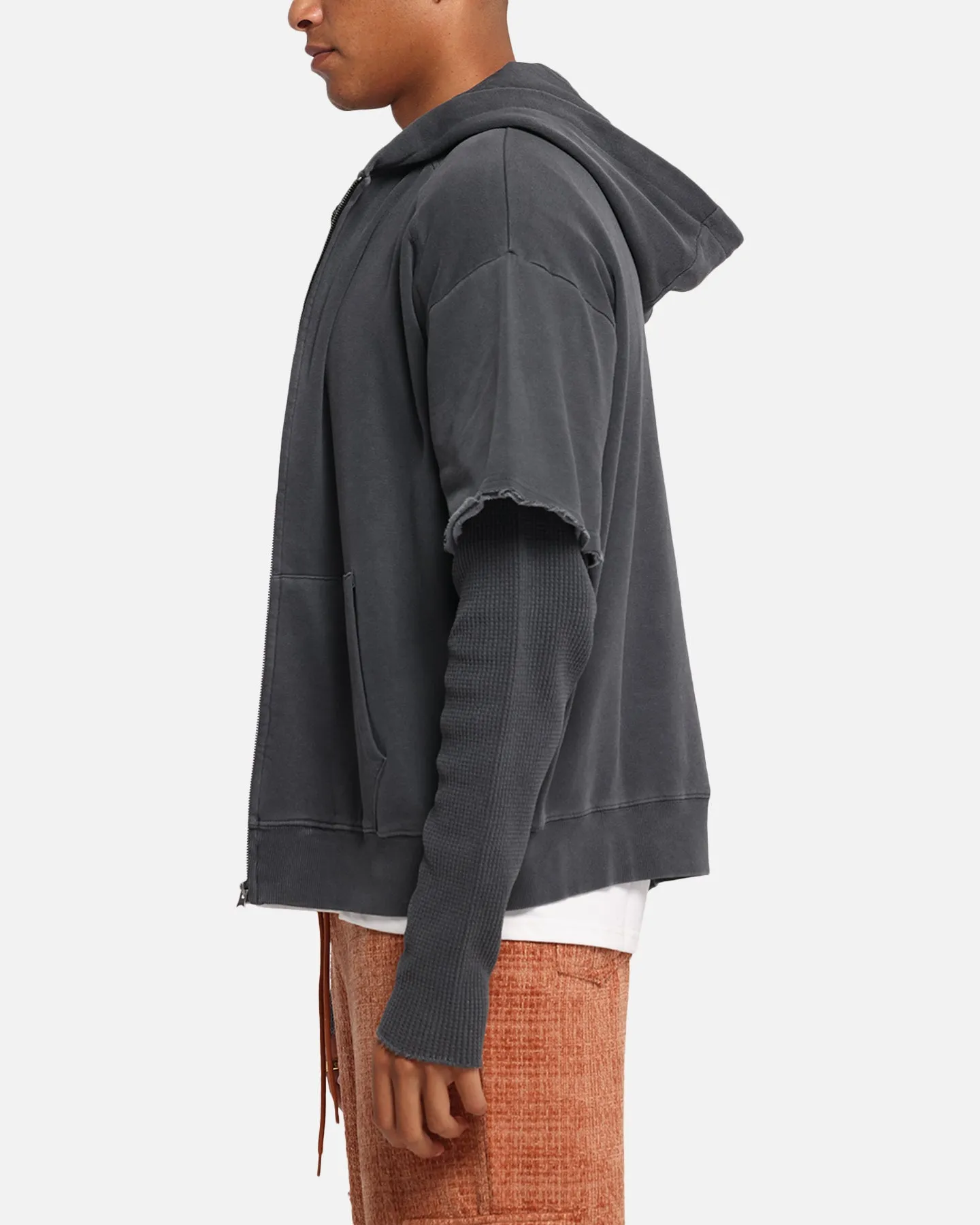 XXIII Hybrid Layered Hoodie Washed Black