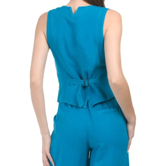 YOUNG FABULOUS BROKE Linen/rayon  Veda Vest 297T0