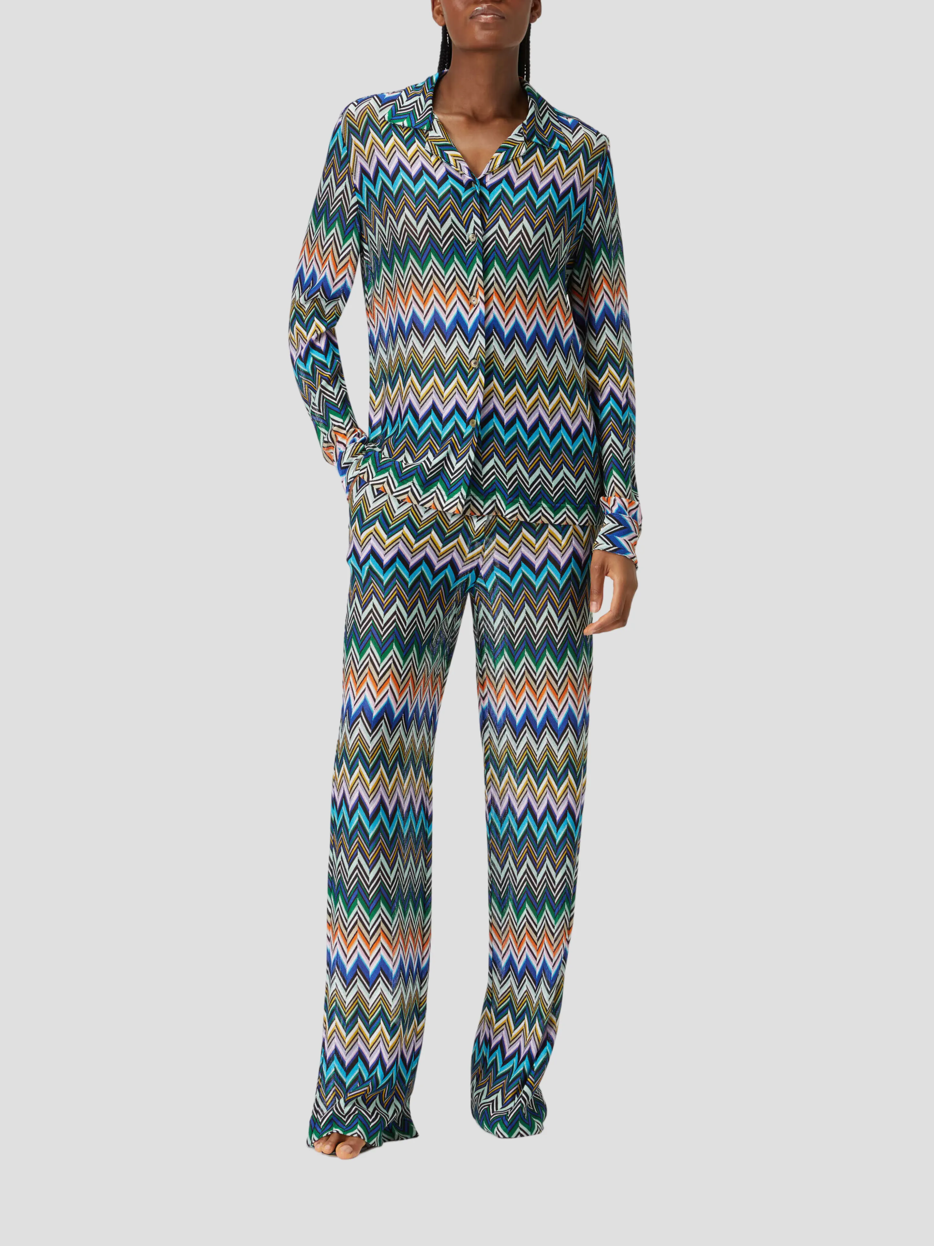 Zigzag Straight Trousers